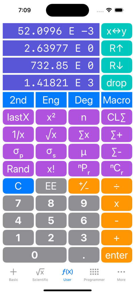 User configurable calculator